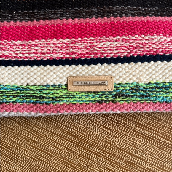 Rebecca Minkoff Multicolor Canvas Wristlet/Clutch with Tassel - Picture 4 of 4
